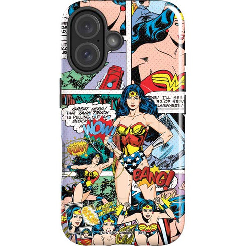 DC Comics Wonder Woman Comic Blast iPhone 16 Plus Magsafe Impact Case